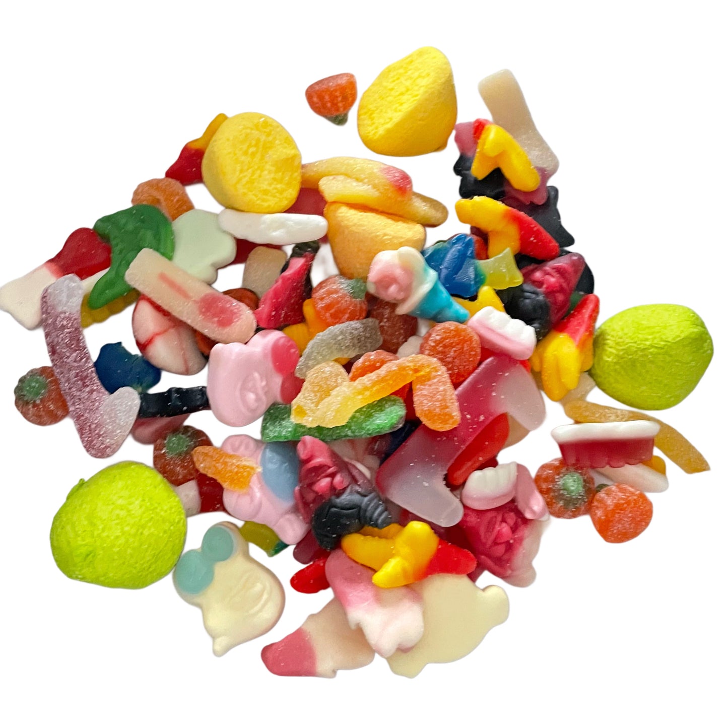halloween sweet mix icludes skulls, teeth, witches,fingers, pumpkins, eyeballs and so many more