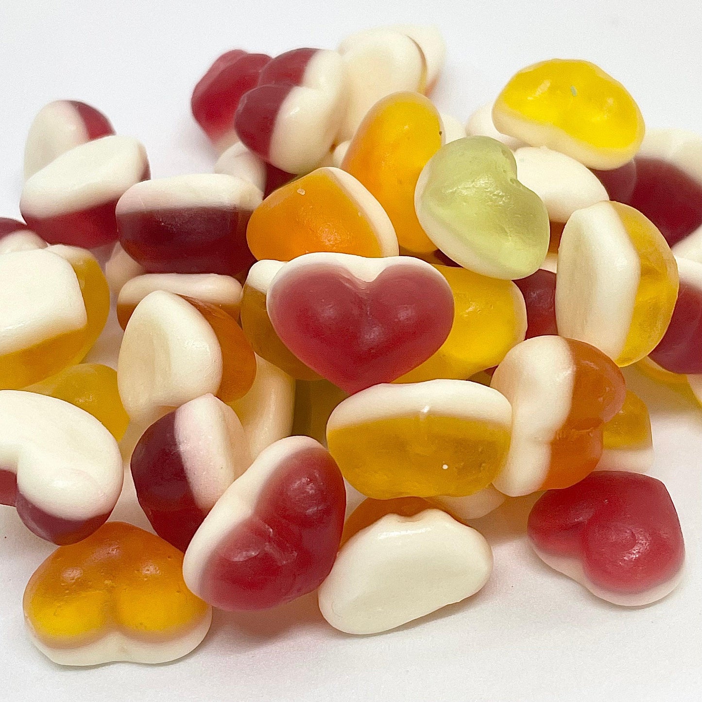 Who doesn't love a cute Gummy Heart Sweet? Full of fruit flavour and brightly coloured, these are sweets you can't help but fall in love with. Shop Now at That Sweet Place