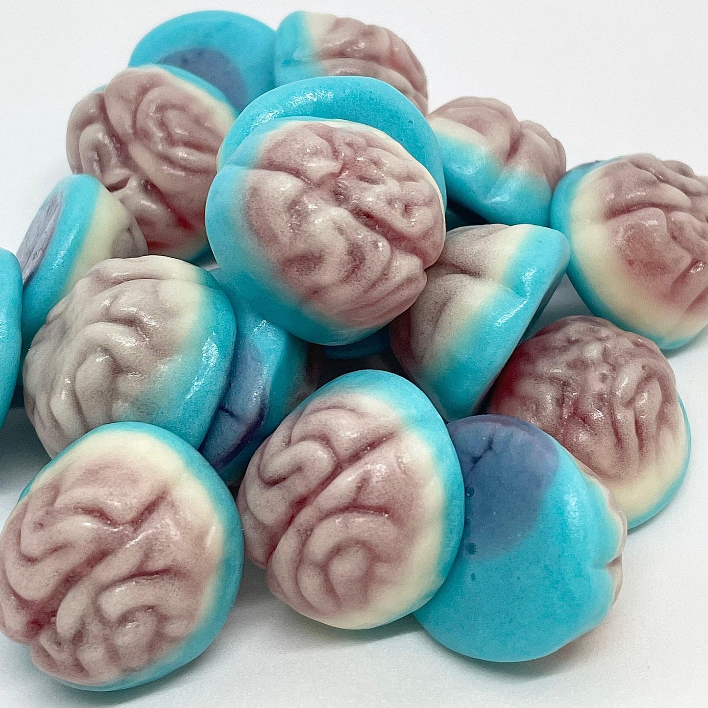 Delight your taste buds with our Strawberry Jelly Filled Brains! These gummies have a delectable strawberry flavour and a fun jelly centre, making them a perfect sweet treat. Enjoy the best of both worlds with our unique and delicious gummy sweet. Shop Now