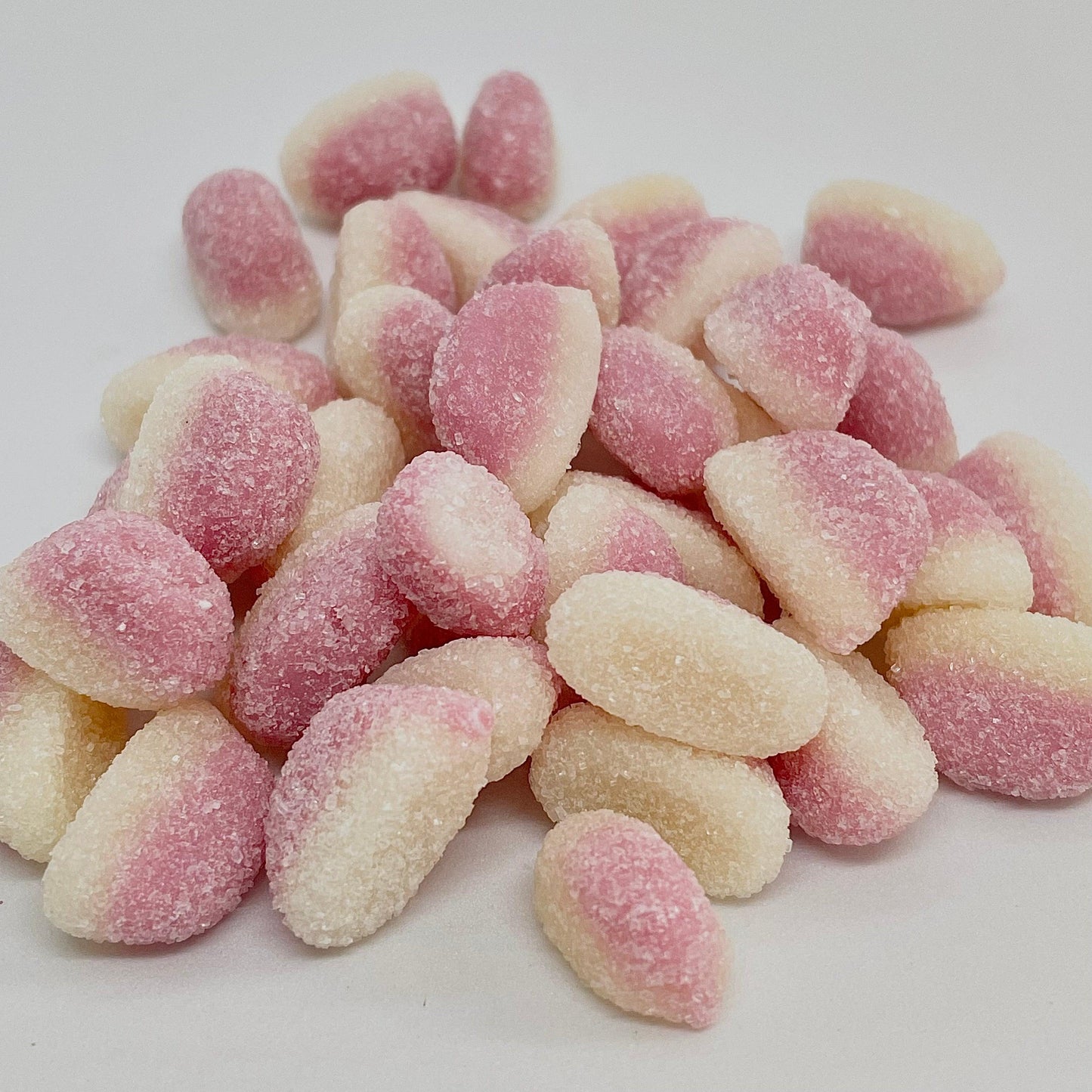Strawberry Puffs are a deliciously sugar coated fruity foam sweet, bursting with flavour. Available at That Sweet Place